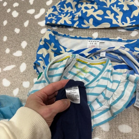 Lot of 9 Mini Boden girls dress embroidered applique shorts tee swimsuit set - Picture 12 of 15